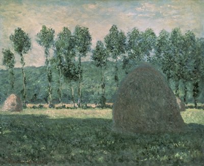 ジヴェルニー付近の干し草、1884-89年 作： Claude Monet