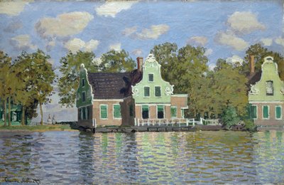 ザーン川のほとりの家々 作： Claude Monet