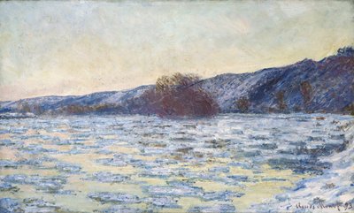 トワイライトでの流氷、1893年。 作： Claude Monet