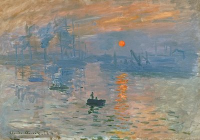 印象、日の出印象、日の出、1872 作： Claude Monet