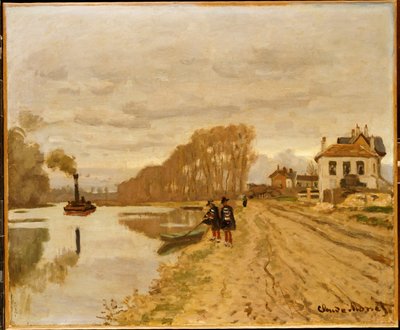 水の上の警備隊の歩兵 作： Claude Monet
