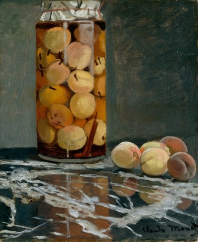 桃の瓶、1866年頃 作： Claude Monet