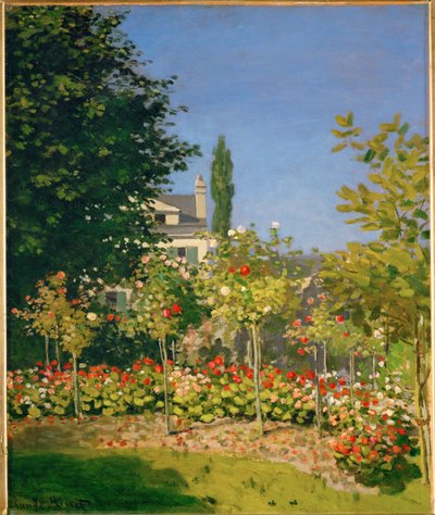 サント＝アドレッセの花の庭（油彩・カンヴァス） 作： Claude Monet