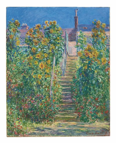 ヴェタイユの階段 作： Claude Monet