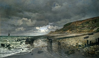 干潮時のラポワントデラエベ 作： Claude Monet