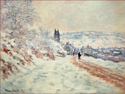 La Route de Vetheuil、Effet de Neige（DieStraßenach Vethe 作： Claude Monet