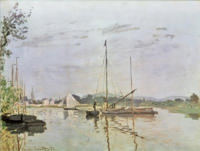ボート、アルジャントゥイユ 作： Claude Monet