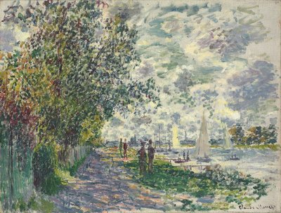 プティジェヌヴィリエの銀行、1875年 作： Claude Monet