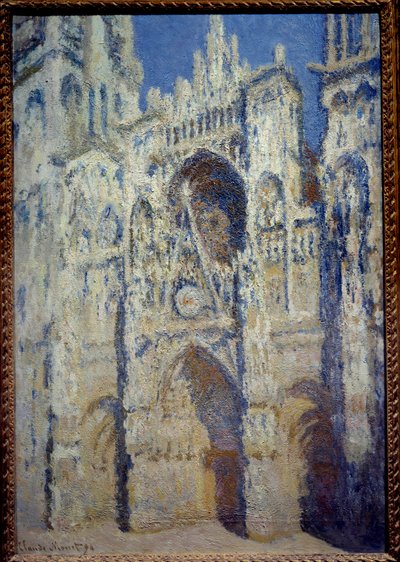 La cathedrale de Rouen, le portal et la tower Saint Romain, plein soleil harmony bleu et gold クロード・モネ(1840-1926)の絵画 1893 Sun.1,07 x 0,73 m Paris, musee d