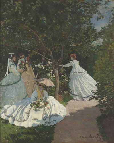 庭の女性 作： Claude Monet