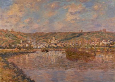 午後遅く、ヴェトゥイユ 作： Claude Monet