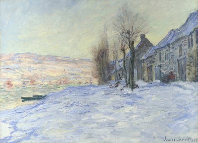 雪の中のラバクール。 1878-81年頃 作： Claude Monet