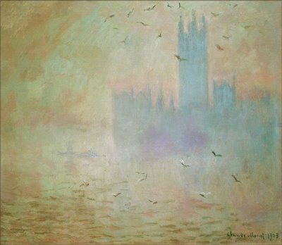 議会、カモメ（Das Parlament、dieMöwen） 作： Claude Monet