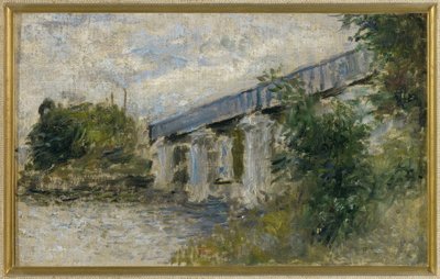 鉄道橋、アルジャントゥイユ 作： Claude Monet