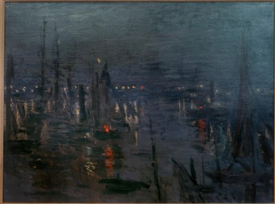 Le Port du Havre、Night Effect（Der Hafen von Le Havre bei 作： Claude Monet