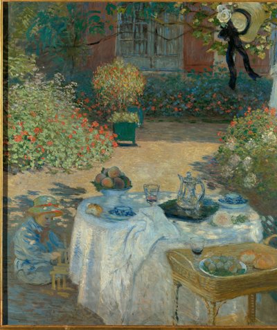 アルジャントゥイユのモネの庭で昼食 作： Claude Monet