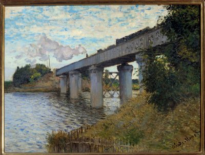 Le pont du chemin de fer à Argenteuil クロード・モネ（1840-1926）の絵画 1873 Sun. 0,55x0,72 m Paris, musee d