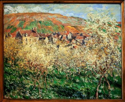 Les Pruniers en FleursàVetheuil（BlühendeZwetschgenbäume 作： Claude Monet