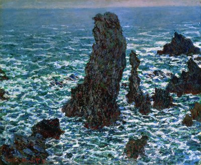 ベルイルアンメール、ポートコトンのピラミッド、1886 作： Claude Monet