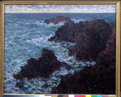 Les Roches de Belle Ile (Belle-Ile), la cote sauvage クロード・モネ(1840-1926)の絵画 19世紀 日 0,65x0,81m.パリ、オルセー美術館（Musee d