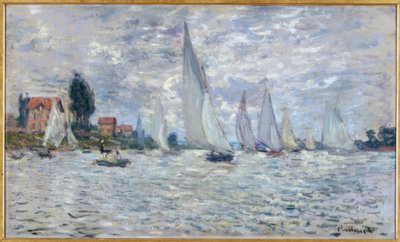 ボート。アルジャントゥイユのレガッタ 作： Claude Monet
