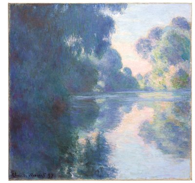 セーヌ川の朝、1897 作： Claude Monet