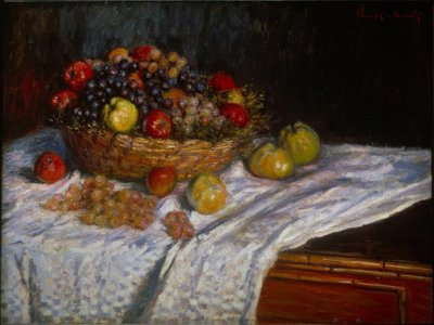静物：ブドウとリンゴ 作： Claude Monet