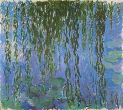 柳の小枝と睡蓮、1916-1919。 作： Claude Monet