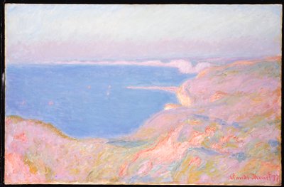 ディエップ近くの崖の上、日没、1897 作： Claude Monet