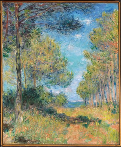 Varengevilleの松の木の道。 Allee de sapins Varengeville、1882 作： Claude Monet
