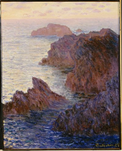 ポイント・ドゥ・ロシェ、ポート・グルファー 作： Claude Monet