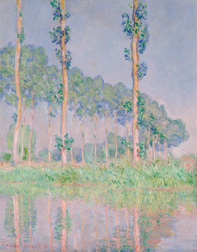 ポプラ、ピンク効果 作： Claude Monet