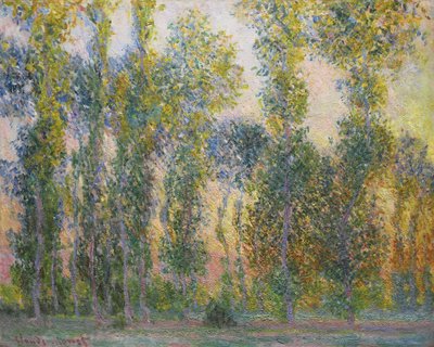 ジヴェルニーのポプラ、1887 作： Claude Monet