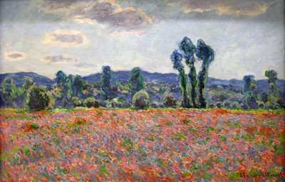 「ケシ畑」、1887年 作： Claude Monet