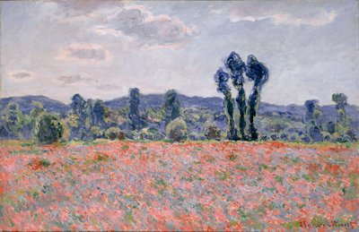 ポピーフィールド、1890年頃（キャンバスに油彩） 作： Claude Monet