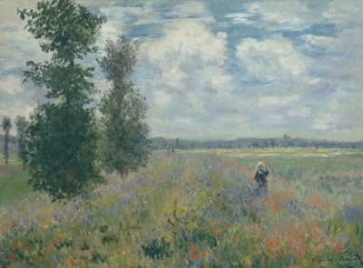 Argenteuil近くのポピーフィールド 作： Claude Monet