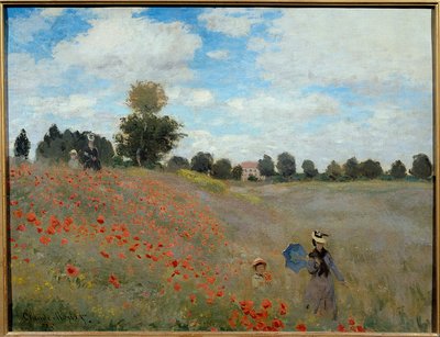 アルジャントゥイユ近郊のポピー畑 作： Claude Monet