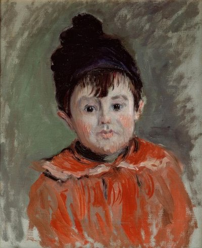 ポンポン帽子のミシェルの肖像画 作： Claude Monet
