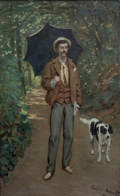 日傘とビクタージャックモントの肖像画 作： Claude Monet