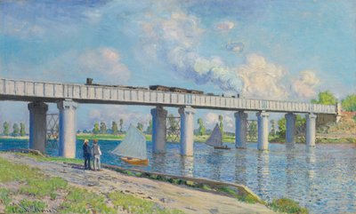 アルジャントゥイユの鉄道橋、1873年 作： Claude Monet