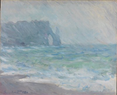 雨天、エトレタット 作： Claude Monet