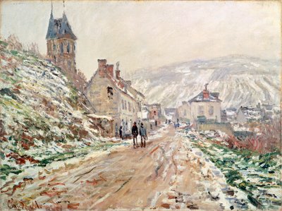 冬のヴェトゥイユの道 クロード・モネ (1840-1926) 作： Claude Monet