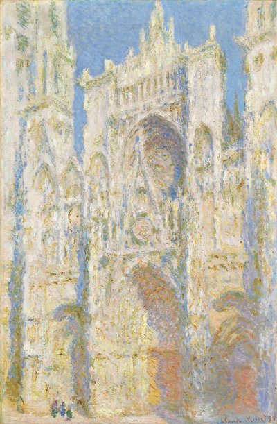 ルーアン大聖堂、西側ファサード、日光、1894 年。 作： Claude Monet