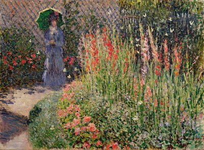 丸い花壇、1876 作： Claude Monet