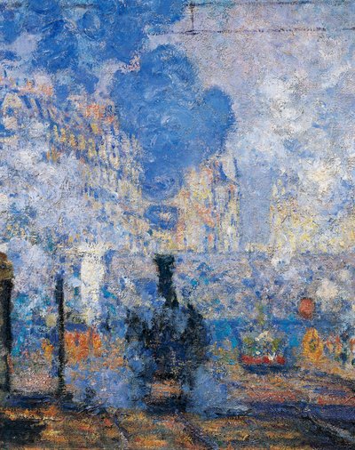 クロード・モネ作「サンラザール駅 作： Claude Monet