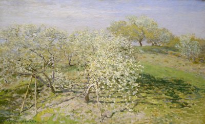 春（花咲く果物の木）、1873 作： Claude Monet