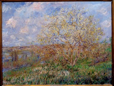 クロード・モネ（1840-1926）の「春の絵」 1882年の「薄暗い」。0,60 x 0,79 m リヨン、Musee des Beaux Arts 作： Claude Monet