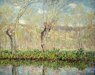 春、lの国境 "Epte; Printemps、Bord de l" Epte、1885 作： Claude Monet