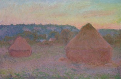 小麦の山（一日の終わり、秋） 作： Claude Monet