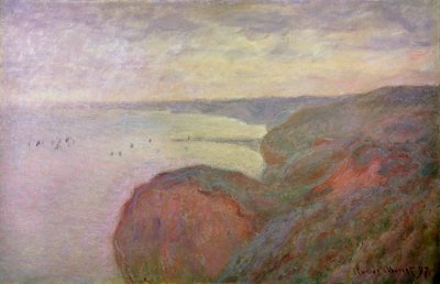 1897年、ディエップ近くの急な崖。 作： Claude Monet